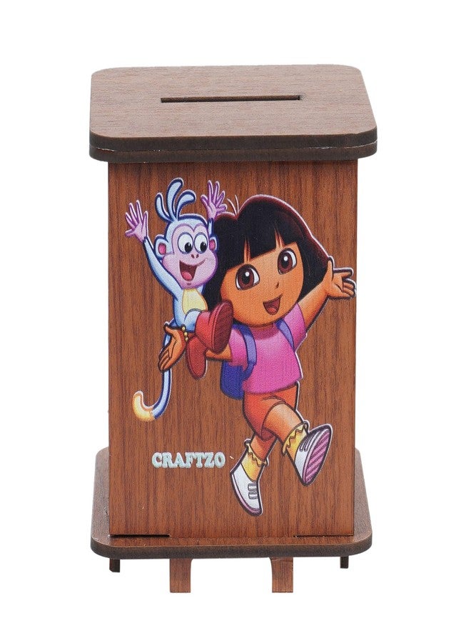 Craftzo Handmade Wooden Money Bank | Gullak | Coin Bank | Coin Box | Birthday Gift | Return Gift | Money Box - Gift Items for Kids - Image 2